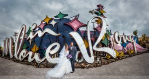 the neon museum in las vegas wedding photos by the best las vegas wedding photographers, The R2 Studio. These are also called wedding photos at the boneyard in las vegas.