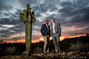 surprise proposal and engagement session in scottsdale at the JW marriott by The R2 Studio. We specialize in photographing same sex couples and making them feel fabulous.