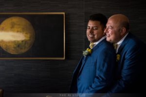 gay couple photographed at The Croft in downtown Phoenix by gay wedding photographers, The R2 Studio.