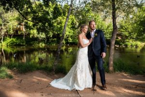 L'Auberge de Sedona elopement wedding photo of Colten and Riley. These amazing elopement wedding photos were taken by the best elopement wedding photographers in Arizona, The R2 Studio.