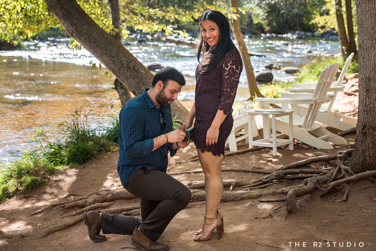 surprise proposal and engagement session photographed in sedona and at the grand canyon by The R2 Studio, arizona's best wedding photographers