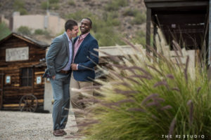 surprise proposal and engagement session in scottsdale at the JW marriott by The R2 Studio. We specialize in photographing same sex couples and making them feel fabulous.