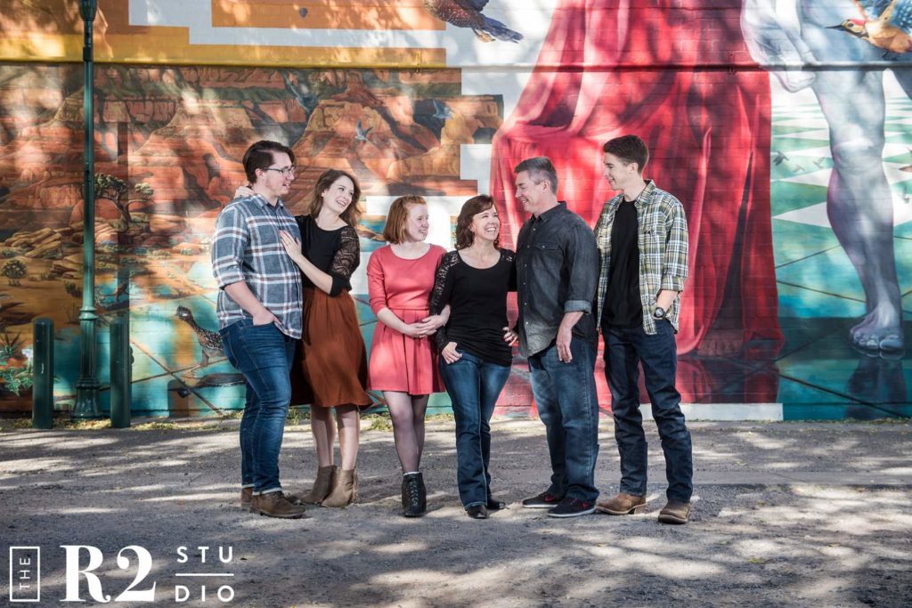 downtown Flagstaff Family photo session